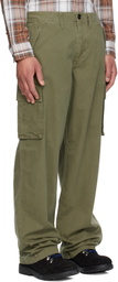 Burberry Green Cotton Cargo Trousers