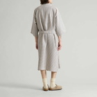 HAY Waffle Bathrobe in Stripe Dusty Blue