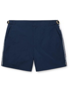 ORLEBAR BROWN - Bulldog Mid-Length Striped Swim Shorts - Blue