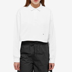 Hommegirls Women's Cropped Rugby Shirt in Off White