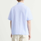 Folk Men's Gabe Short Sleeve Shirt in Light Blue Textured