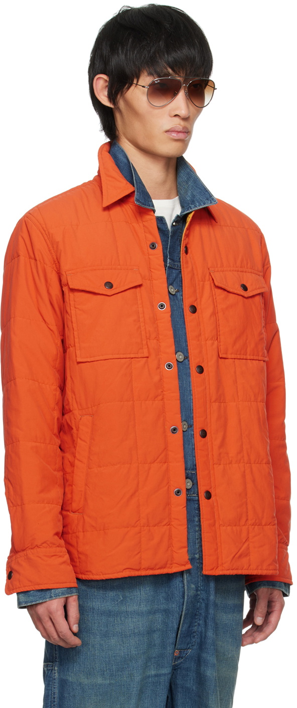 RRL Orange Quilted Jacket RRL