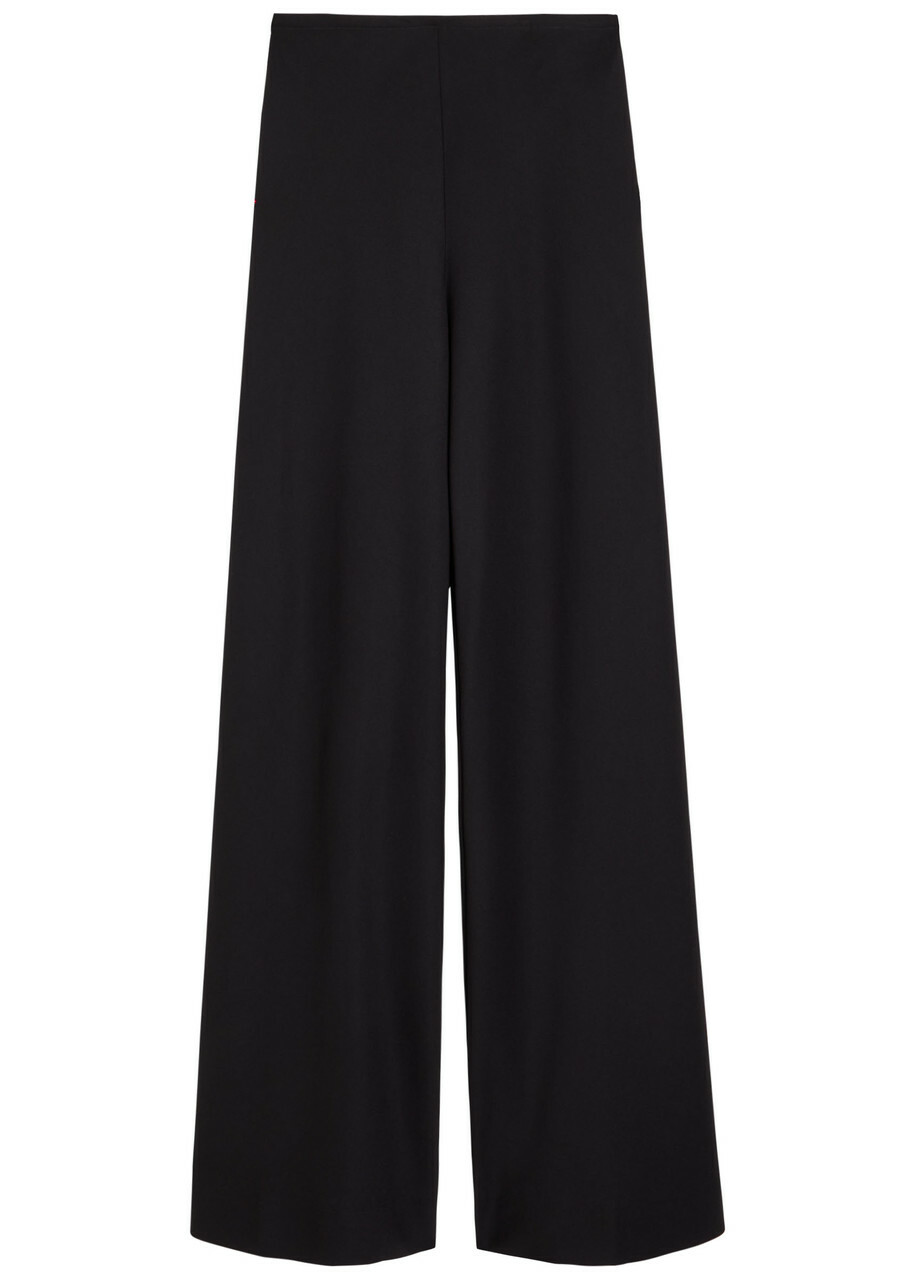 Staud Stroll Crepe Trousers Black