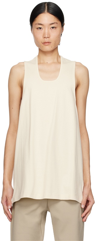 Photo: Fear of God Off-White Scoop Neck Tank Top