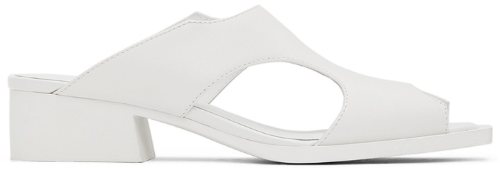 Photo: Issey Miyake White United Nude Edition Fin Heeled Sandals