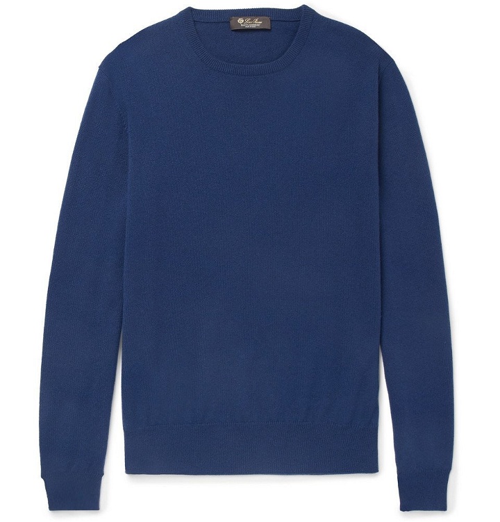 Photo: Loro Piana - Slim-Fit Baby Cashmere Sweater - Men - Blue