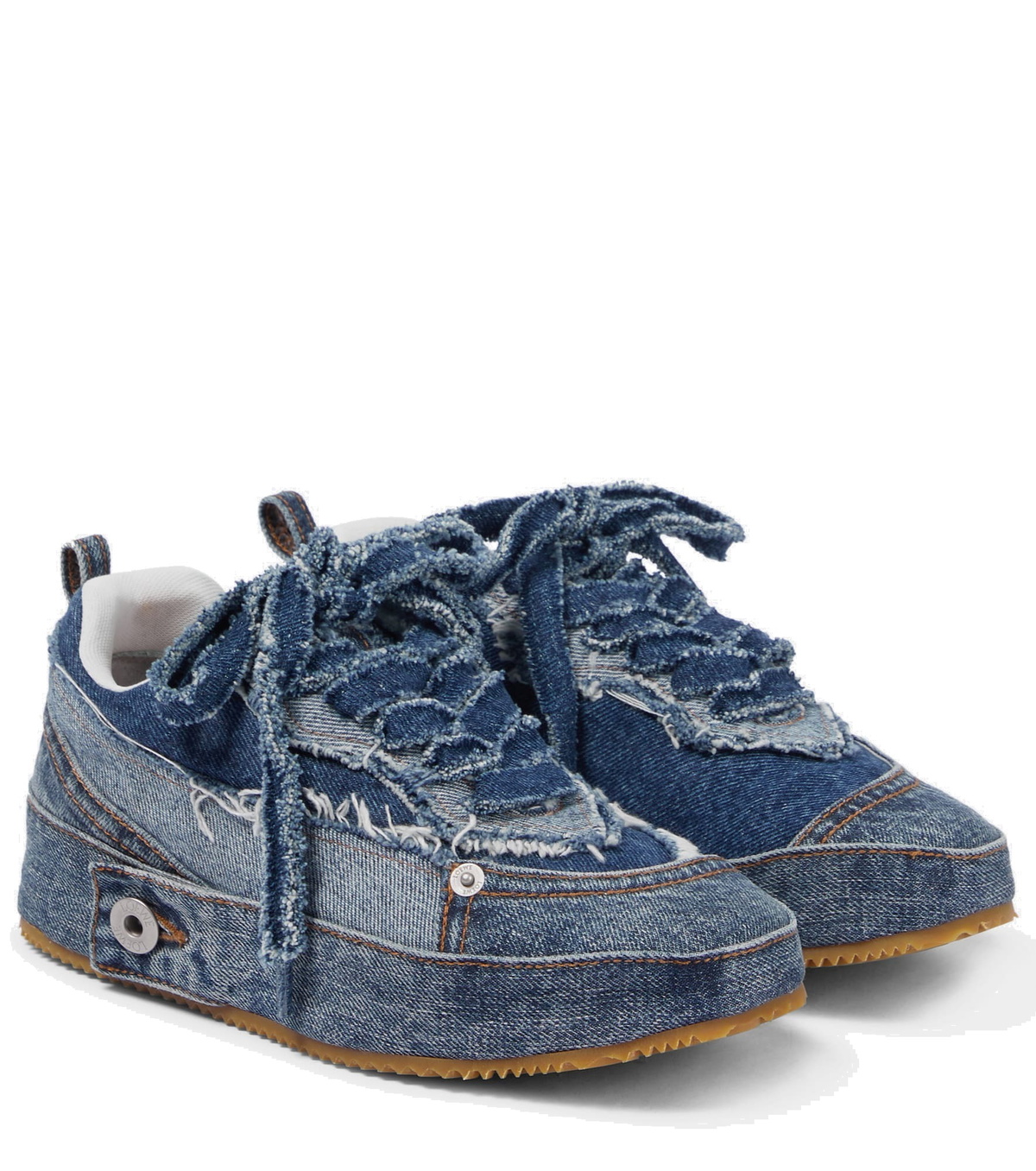 Loewe - Distressed denim sneakers Loewe