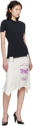VETEMENTS Off-White 'Fuck You Very Much' Upside-Down Midi Skirt