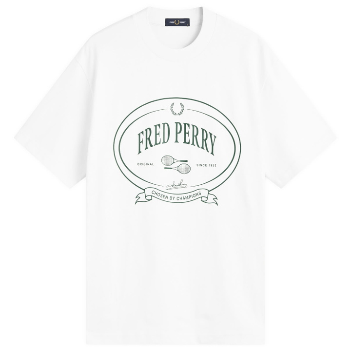 Photo: Fred Perry Men's Chosen By Champions T-Shirt in Snow White