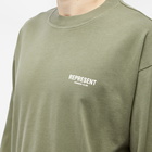 Represent Men's Owners Club Long Sleeve T-Shirt in Olive