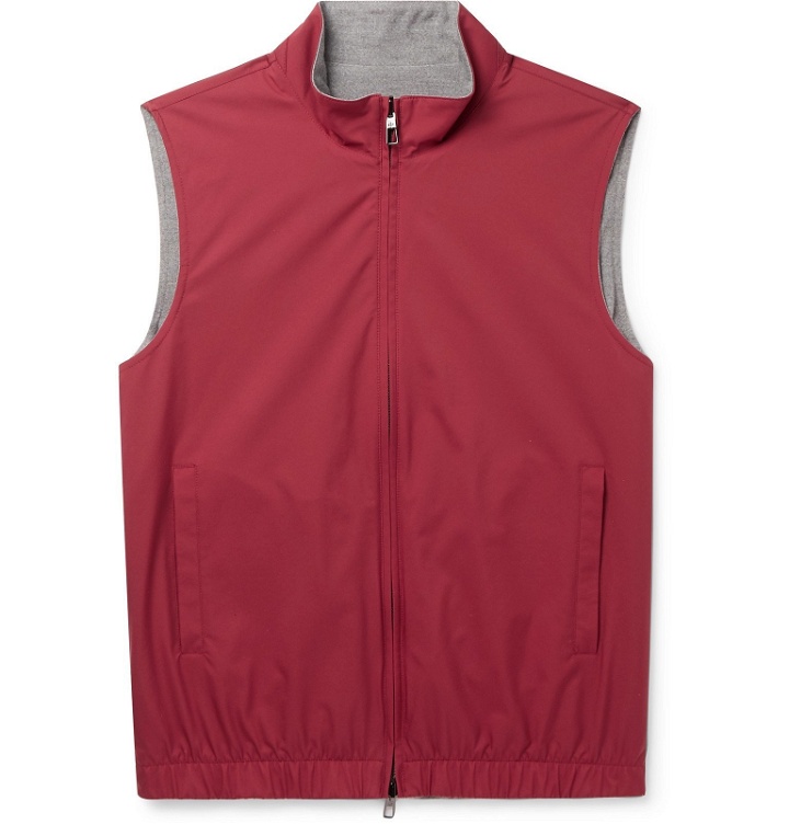 Photo: Loro Piana - Reversible Storm System Shell and Super Wish Virgin Wool Gilet - Red