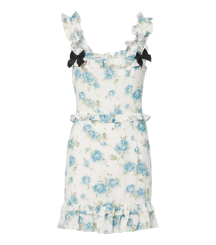 Photo: Alessandra Rich Ruffled floral silk crêpe de chine minidress
