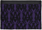 AMIRI Black & Purple Jacquard Card Holder