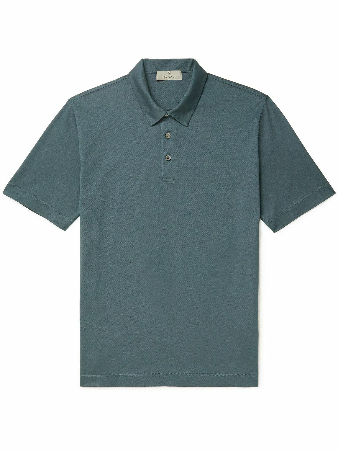 Canali - Cotton-Piqué Polo Shirt - Blue Canali