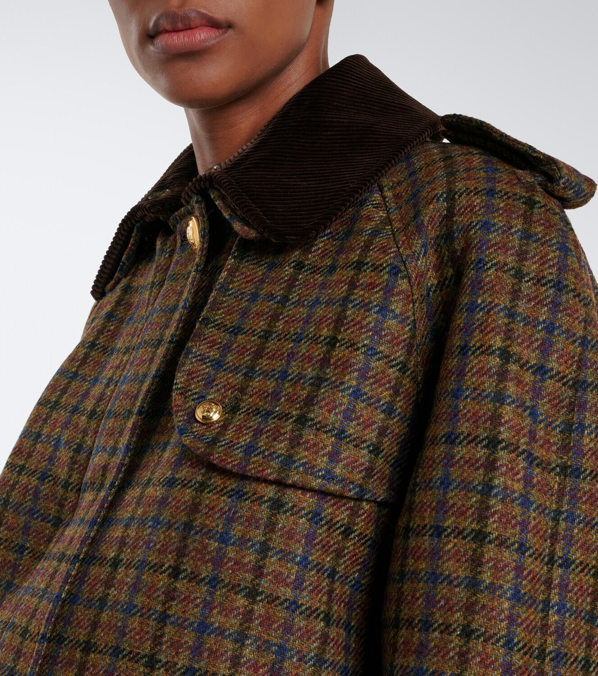 Blazé Milano Chausie checked virgin wool jacket