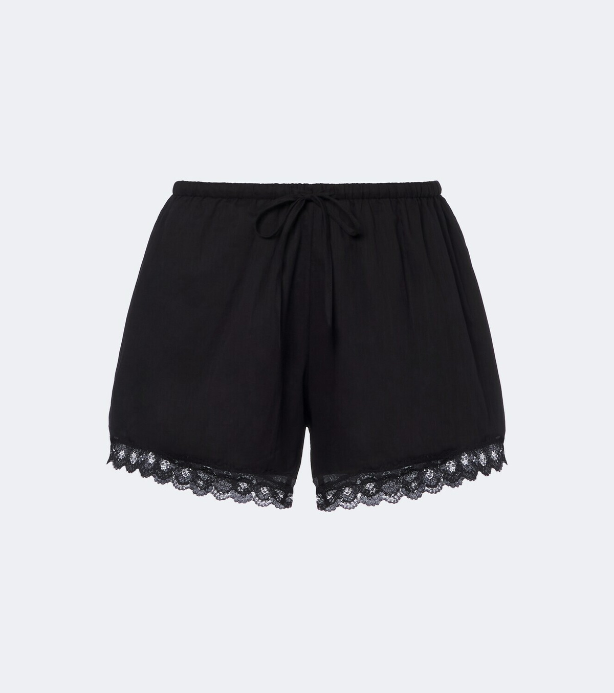 Posse Marilyn lace-trimmed cotton shorts