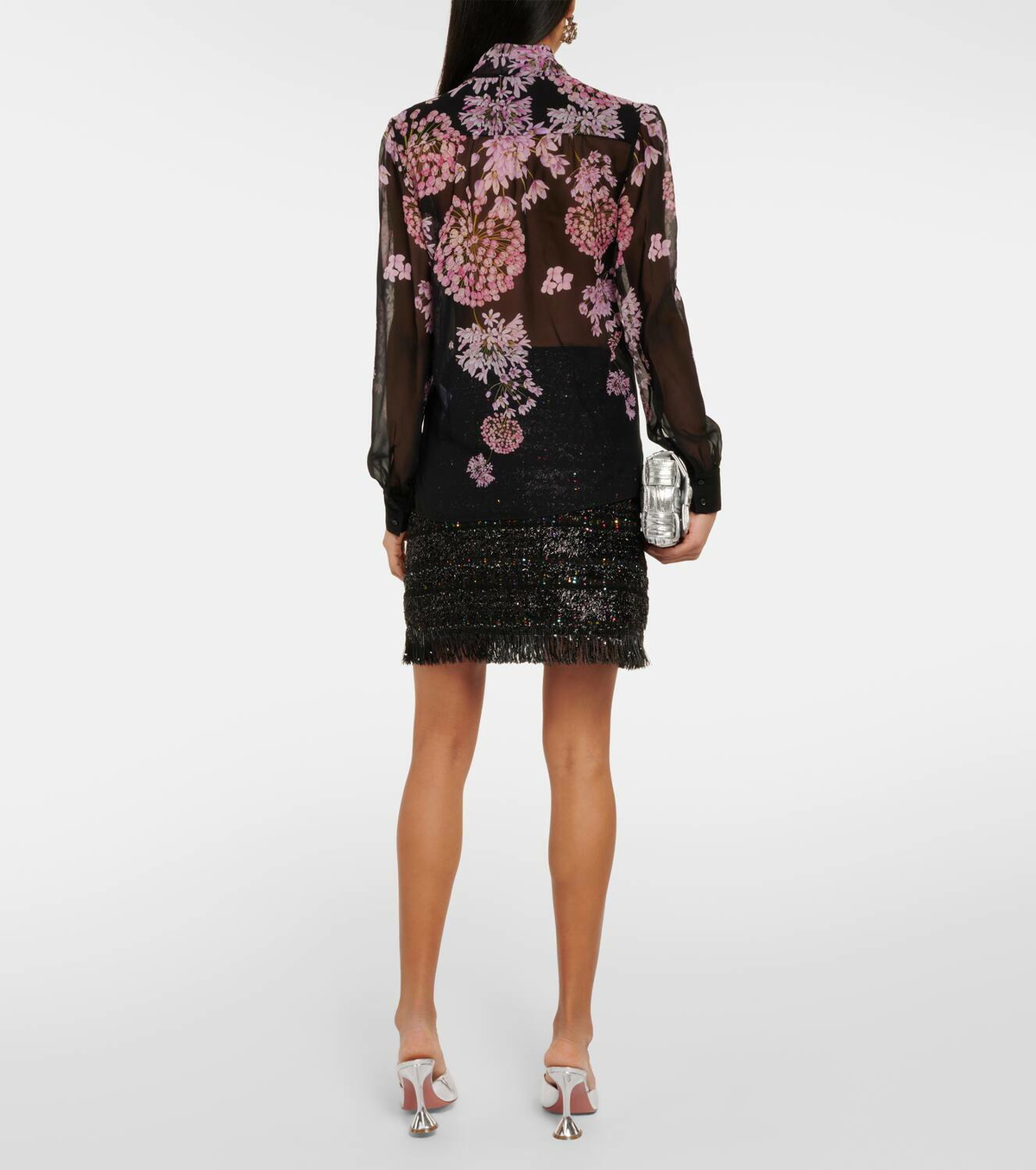 Giambattista Valli Printed silk georgette blouse