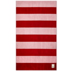 Tekla Fabrics Beach Towel in Red Block Stripe