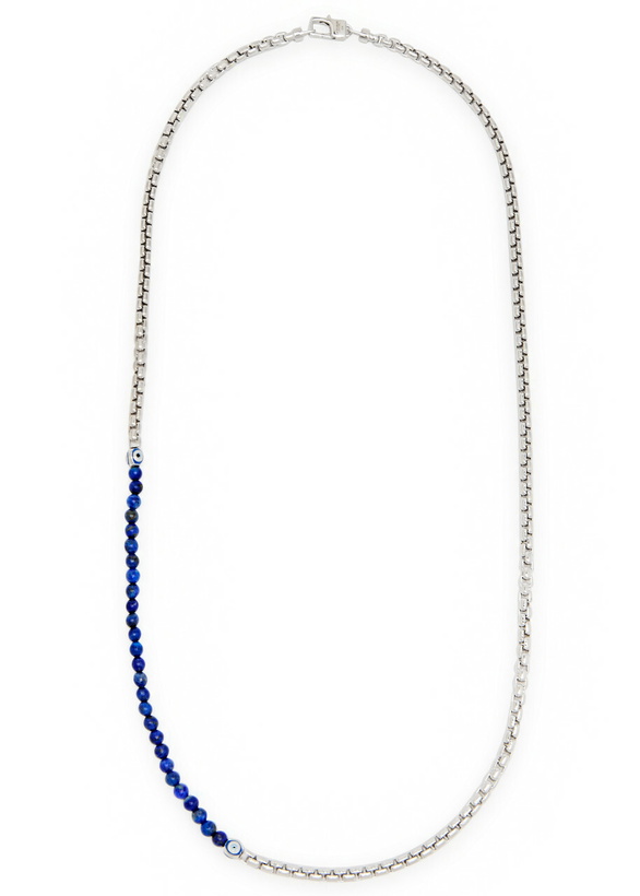 Photo: Tateossian Beaded Rhodium-plated Necklace - Silver - One Size