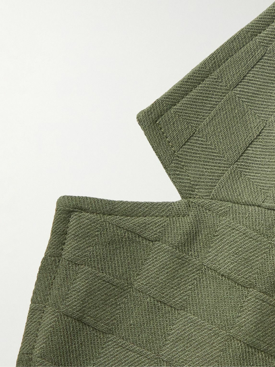 GENERAL ADMISSION - Checked Cotton-Twill Jacquard Suit Jacket - Green