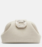 Amina Muaddi Camelia embellished clutch