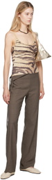Baserange Beige & Brown Emily Bodysuit