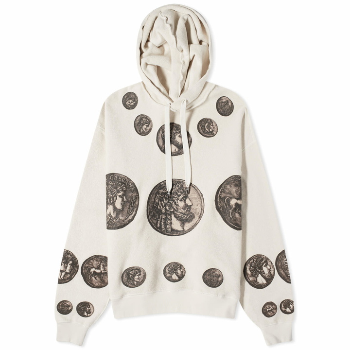 Photo: Dolce & Gabbana Men's Acient Coins Pop Over Hoodie in Beige