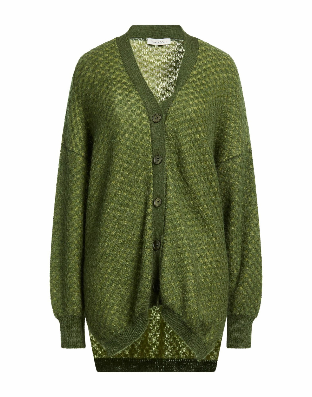 Manila Grace Womens Cardigan in Green