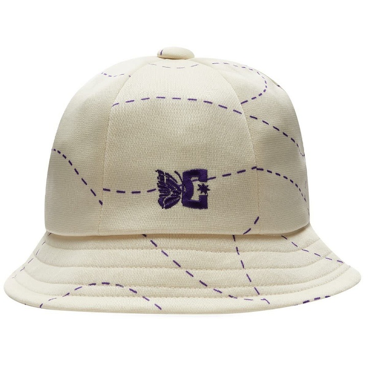 Photo: Needles Men's DC Poly Smooth Printed Bemuda Hat in Ivory