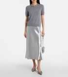 Tory Burch Satin midi skirt