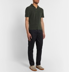 Lardini - Slim-Fit Cotton-Blend Terry Polo Shirt - Green