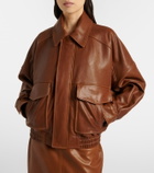 Nour Hammour Runa leather blouson jacket