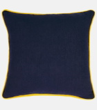 Les-Ottomans Tropical embroidered linen cushion