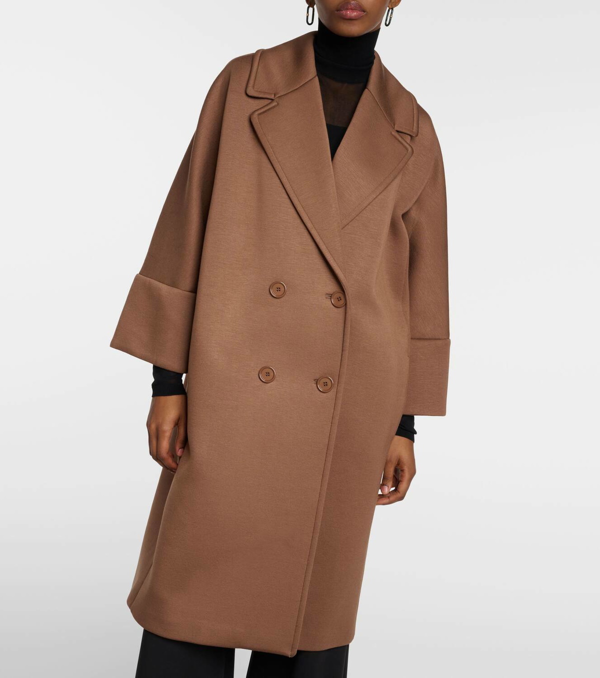 S Max Mara Epopea double-breasted jersey coat S Max Mara