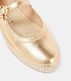 Gianvito Rossi Elda metallic leather espadrilles