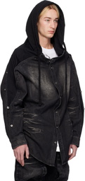 Y/Project Black Insert Hood Denim Shirt