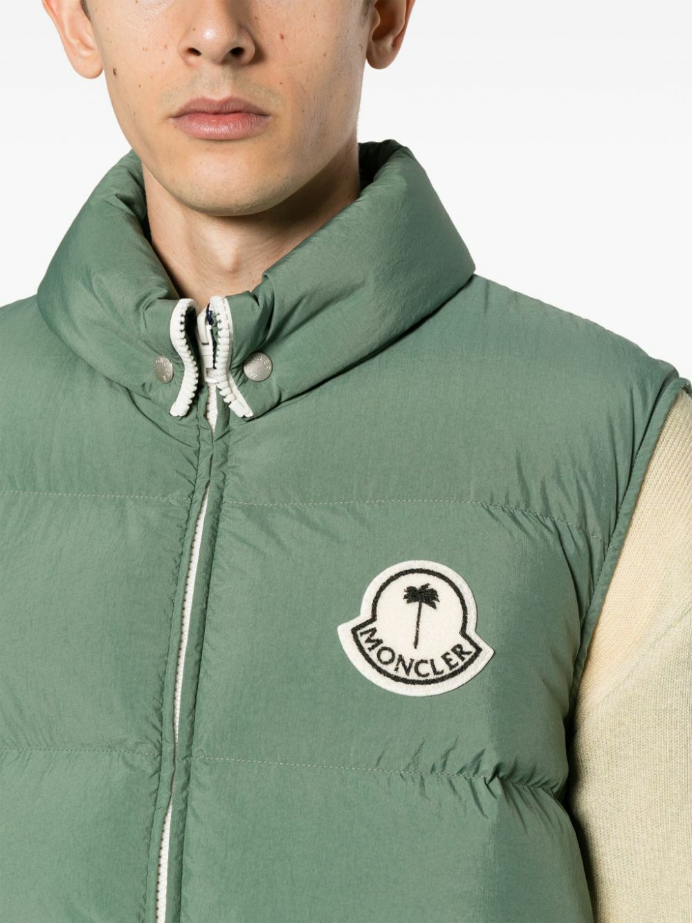 Moncler Genius X Palm Angels Green Rodmar Down Gilet Moncler