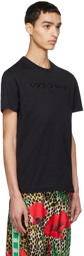 Dolce & Gabbana Black Bonded T-Shirt