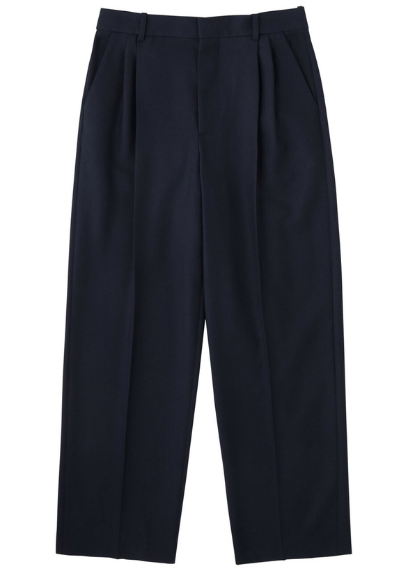 Photo: Loewe Wide-leg Wool Trousers Navy