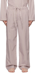 Tekla Purple & White Poplin Pyjama Pants