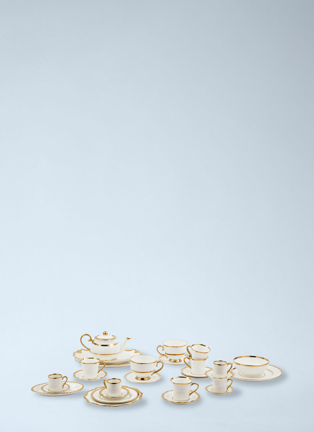 POLSPOTTEN Set Of Two Golden Finds Teacups