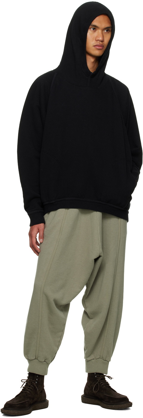 Jan-Jan Van Essche Black O-Project Dropped Shoulder Hoodie Jan-Jan