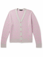 Acne Studios - Kerid Jacquard-Knit Wool and Cotton-Blend Cardigan - Pink