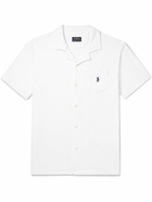 Polo Ralph Lauren - Camp-Collar Logo-Embroidered Cotton-Terry Shirt - White