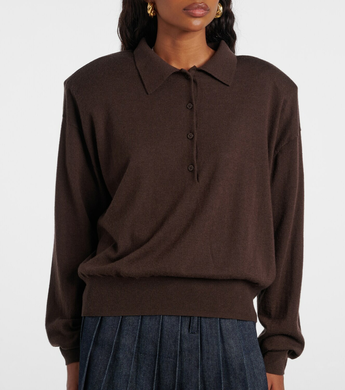 The Frankie Shop Croydon wool-blend polo sweater