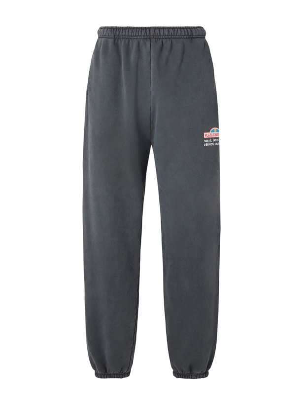 Photo: Willy Chavarria - Wide-Leg Printed Cotton-Jersey Sweatpants - Gray