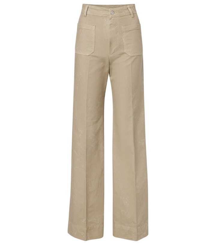 Victoria Beckham Pleated high-rise wide-leg pants Victoria Beckham