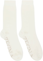 ZEGNA Off-White Jacquard Socks
