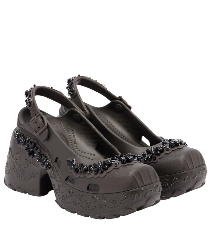 Photo: Simone Rocha x Crocs embellished slingback pumps