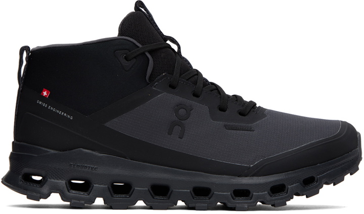 Photo: On Black & Gray Cloudroam Waterproof Sneakers